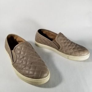 Steve Madden Quilted Faux Leather Slip On Shoes